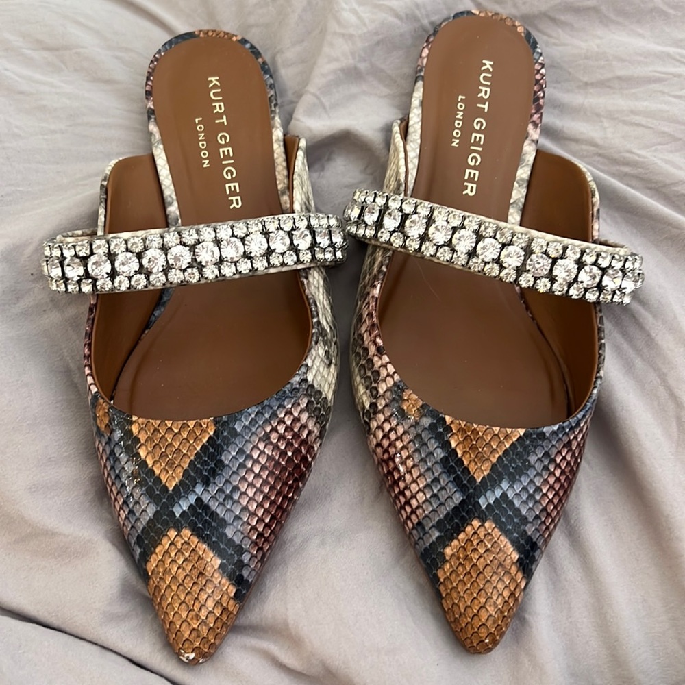 Kurt Geiger flats with rhinestones